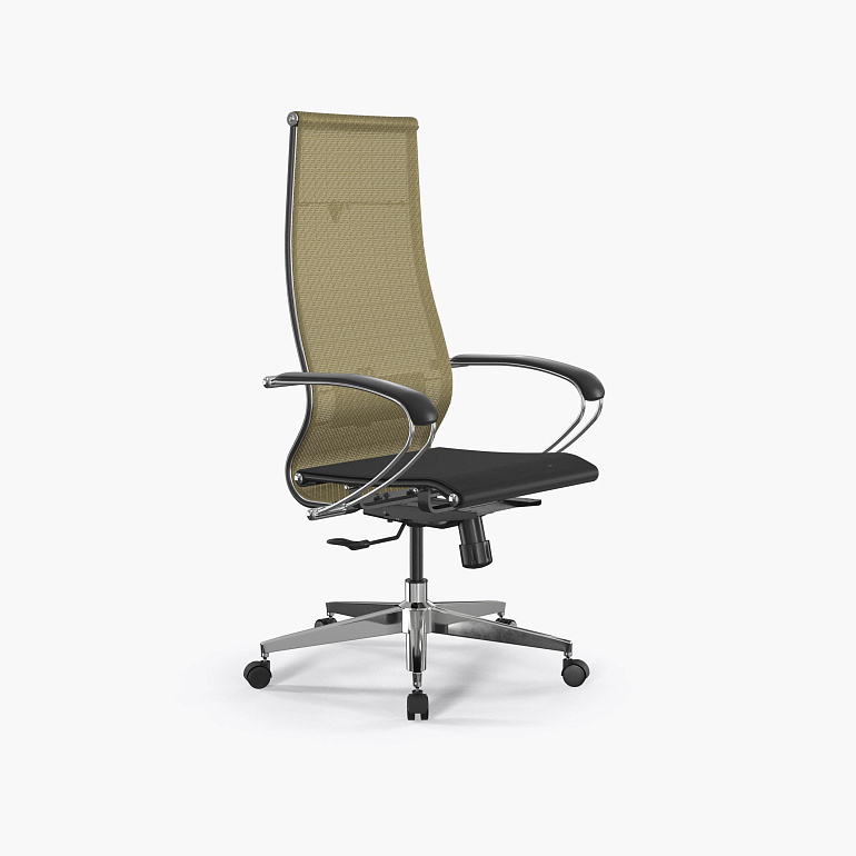 кресло офисное ergolife set 7/подл.131/осн.synchro 004 (золотой ротанг-черный 220.16.1.3e3) фото