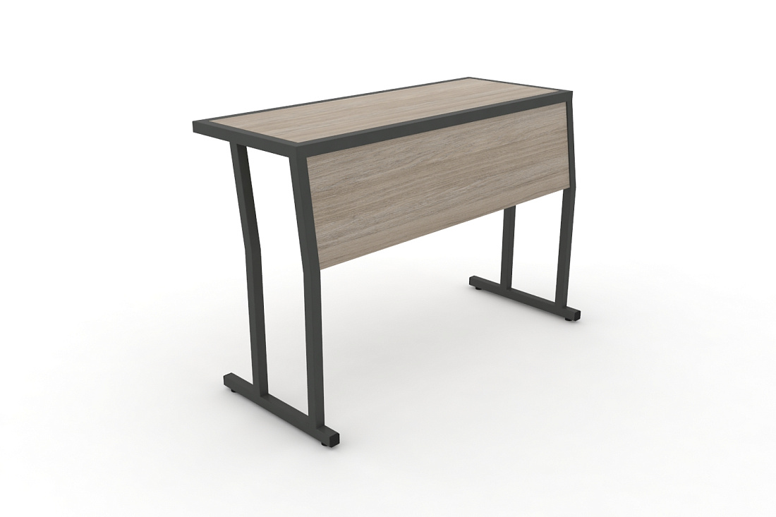 Стол учебный двухместный с царгой DESK DK-1100SP Дуб Аттик / Антрацит Металл  стоимость