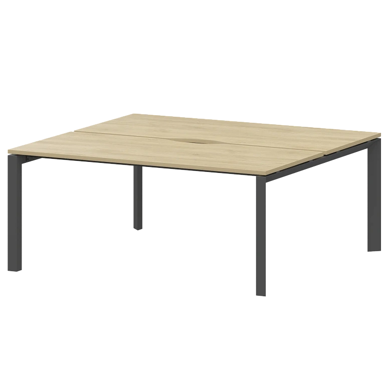 бенч двойной на 2 рабочих места на металлокаркасе protech нтмп.п.б2-160 баттл рок/антрацит фото