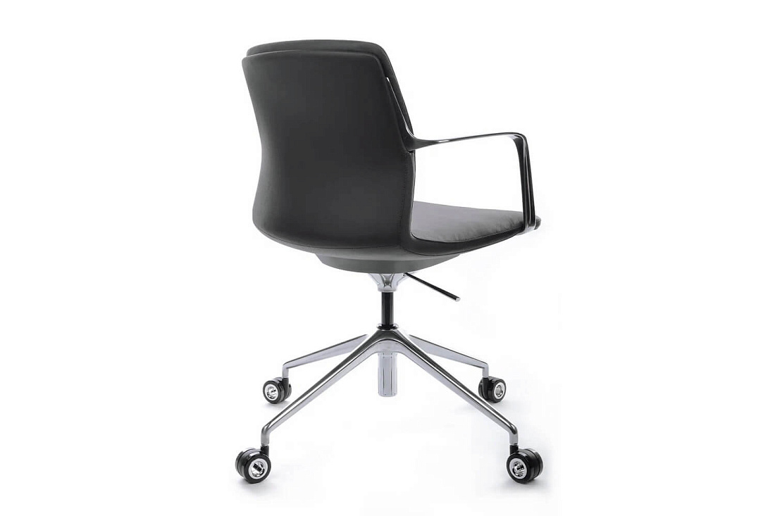 Конференц-кресло RV Design PLAZA-M FK004-B12 Антрацит кожа  стоимость