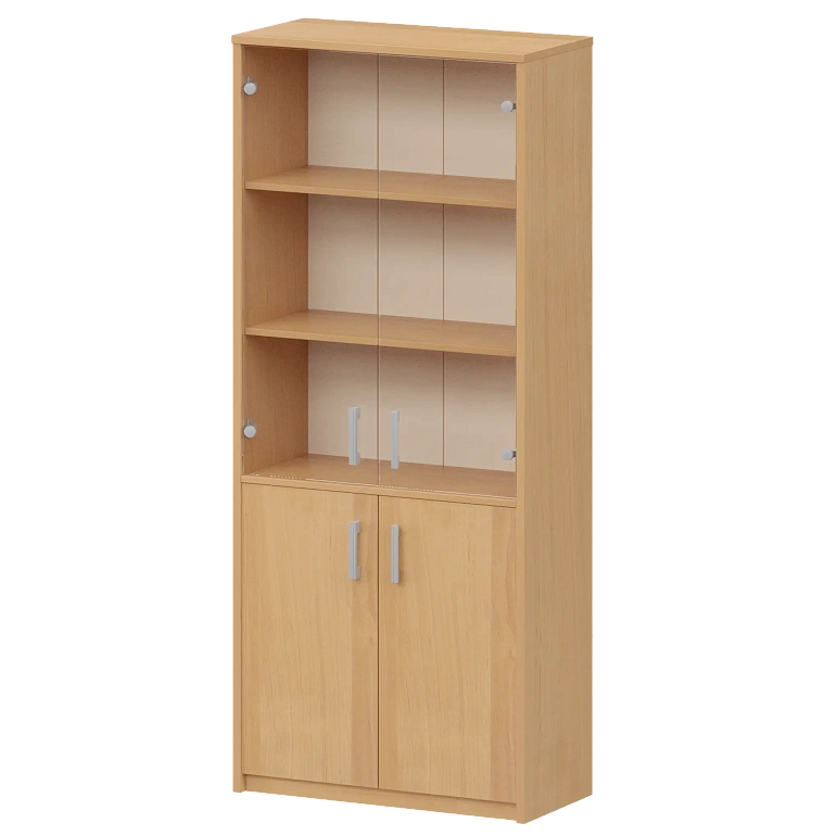 шкаф комбинированный с прозрачным стеклом protech а-310/а-стл310пр ольха фото