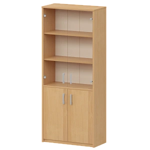 Шкаф комбинированный с прозрачным стеклом Protech А-310/А-стл310пр Ольха фото