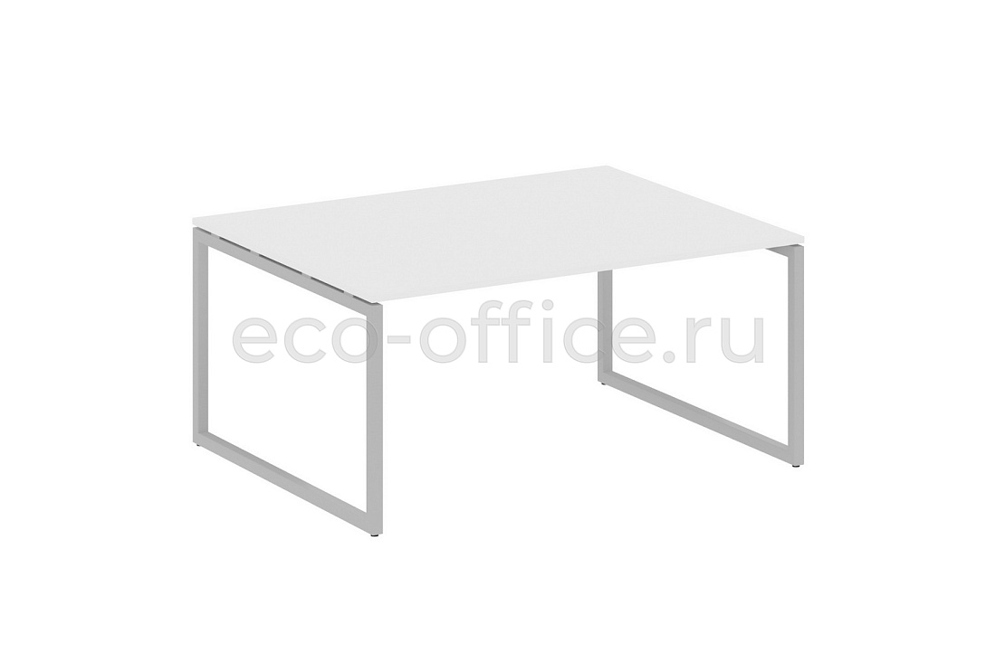 Стол переговорный (1 столешница) METAL SYSTEM QUATTRO 4x4 40БО.ПРГ-1.4 Белый / Серый металл  стоимость