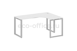 Стол криволинейный правый METAL SYSTEM STYLE БО.СА-4 (R) Белый / Серый металл фото