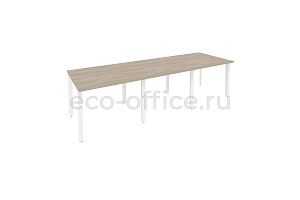 Стол переговорный (3 столешницы) ONIX O.MP-PRG-3.1 Дуб Аттик / Белый металл фото