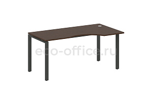 Стол криволинейный правый METAL SYSTEM STYLE БП.СА-1 (R) Венге Цаво / Антрацит металл фото