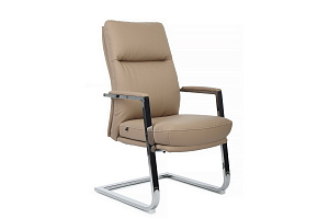 Конференц-кресло RV Chair LEON-SF D916 Бежевая экокожа фото