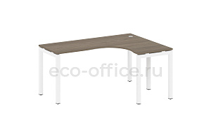 Стол криволинейный правый METAL SYSTEM QUATTRO 5x5 50БП.СА-4 Пр Вяз Благородный / Белый металл фото