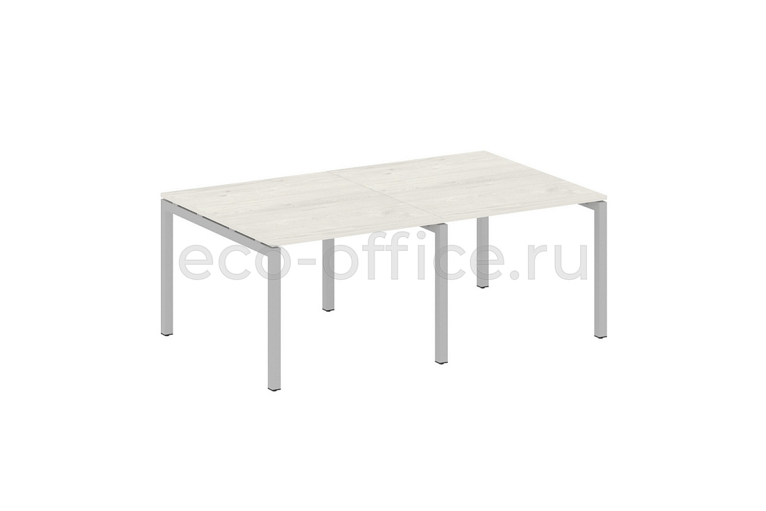 Стол переговорный (2 столешницы) METAL SYSTEM QUATTRO 5x5 50БП.ПРГ-2.1 Дуб Наварра / Серый металл  стоимость