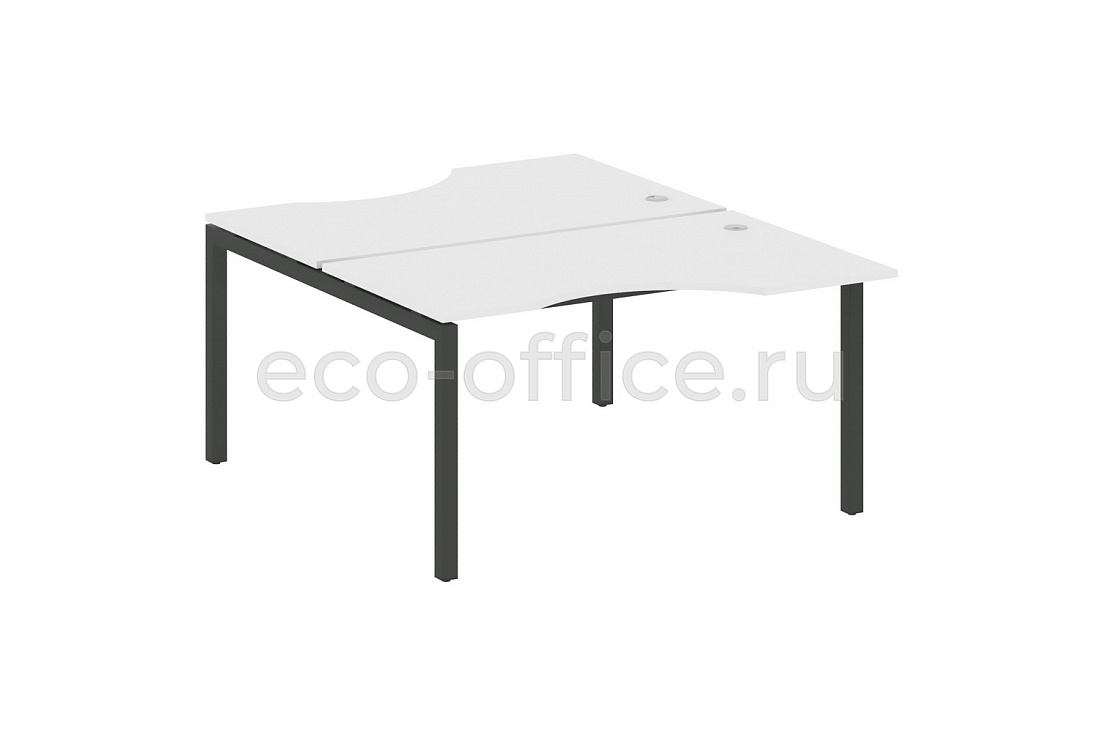 Рабочая станция криволинейная METAL SYSTEM QUATTRO 5x5 50БП.РАС-СА-2.2 Белый / Антрацит металл купить в Москве