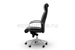 Кресло руководителя АПОЛЛО Чёрная экокожа фото