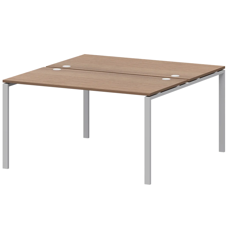 бенч двойной на 2 рабочих места protech амб-004 орех/белый фото