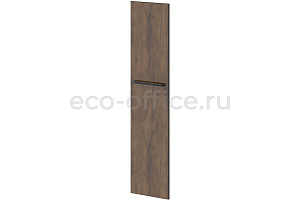 Дверь высокая левая GRACE L-031 L Дуб Линдберг тёмный / Tasso Nero фото
