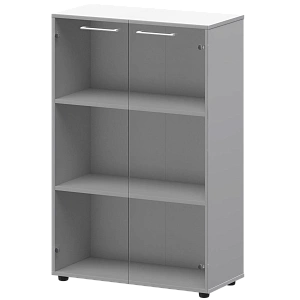 Шкаф средний со стеклом Protech СМШ38S(Б) Белый фото