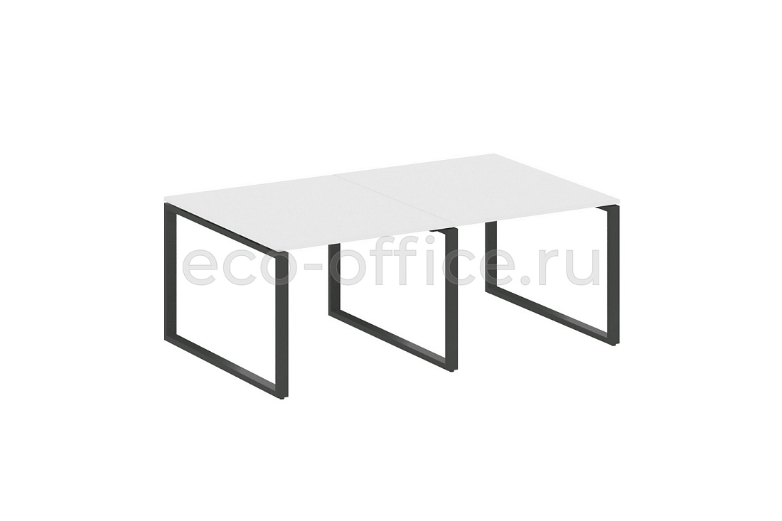 Стол переговорный (2 столешницы) METAL SYSTEM STYLE БО.ПРГ-2.1 Белый / Антрацит металл  стоимость