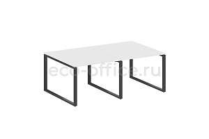 Стол переговорный (2 столешницы) METAL SYSTEM STYLE БО.ПРГ-2.1 Белый / Антрацит металл фото