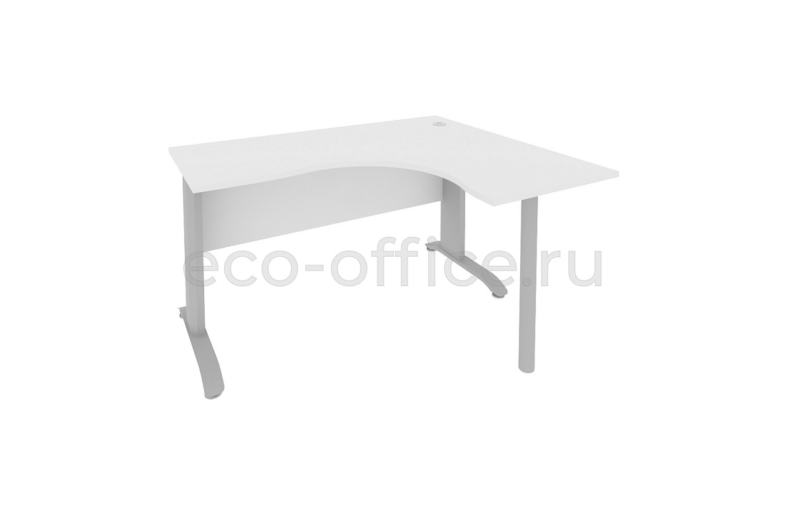 Стол криволинейный правый RIVA Metal ПЛ.СА-3 (R) Белый купить в Москве