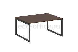 Стол переговорный (1 столешница) METAL SYSTEM QUATTRO 5x5 50БО.ПРГ-1.4 Венге Цаво / Антрацит металл фото