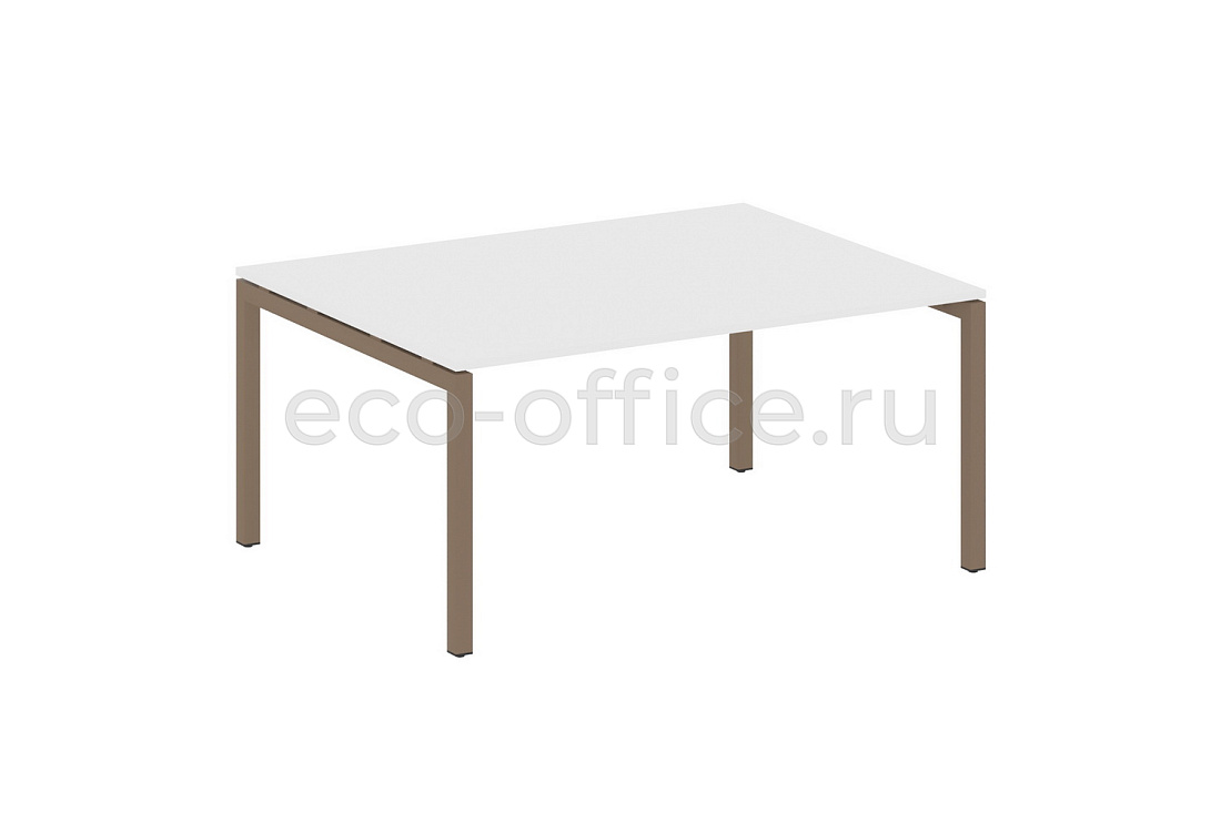Стол переговорный (1 столешница) METAL SYSTEM QUATTRO 5x5 50БП.ПРГ-1.4 Белый / Мокко металл  стоимость