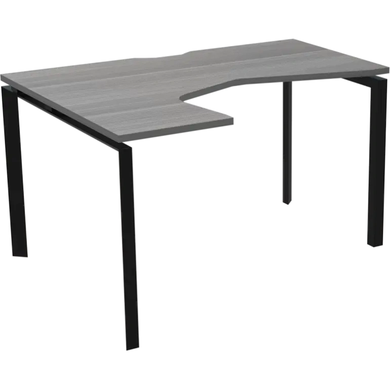 стол эргономичный левый на металлокаркасе protech нтмп.п-060.лв лиственница/антрацит фото