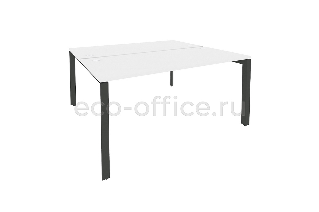 Рабочая станция на П-образном м/к ONIX O.MP-D.RS-2.4.7 Белый Бриллиант / Антрацит металл  купить в Москве