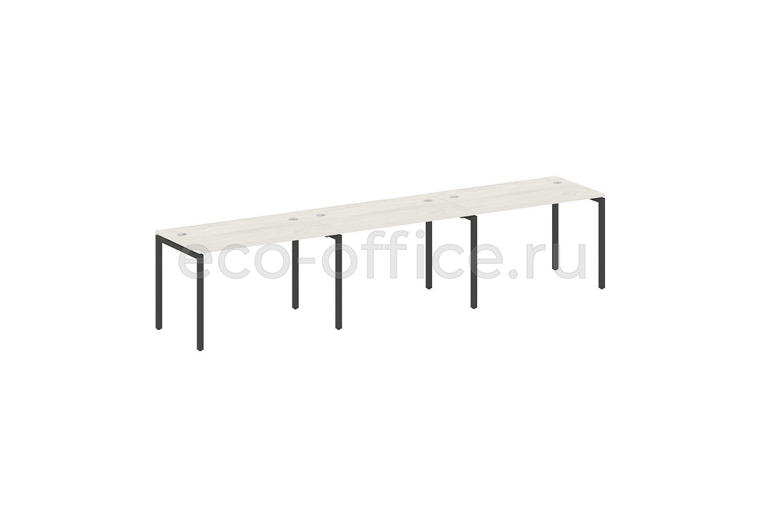 Рабочая станция на 3 рабочих места METAL SYSTEM QUATTRO 5x5 50БП.СМ-3.2 Дуб Наварра / Антрацит металл   стоимость