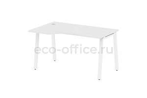 Стол криволинейный левый METAL SYSTEM STYLE БА.СА-2 (L) Белый / Белый металл фото