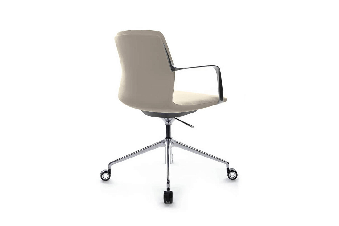 Конференц-кресло RV Design PLAZA-M FK004-B12 Светло-серая кожа  стоимость