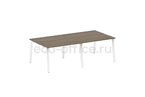 Стол переговорный (2 столешницы) METAL SYSTEM STYLE БА.ПРГ-2.2 Вяз Благородный / Белый металл фото