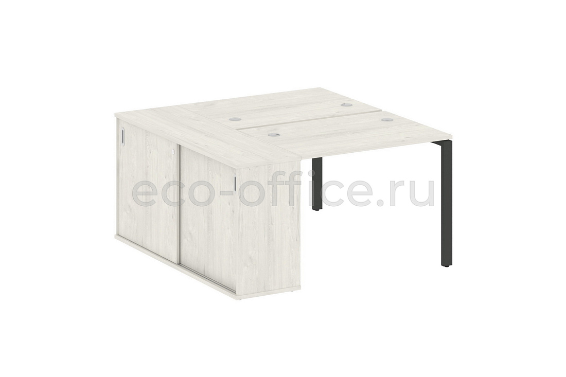 Рабочая станция с опорным шкафом-купе METAL SYSTEM STYLE БП.РС-СШК-1.1 Дуб Наварра / Антрацит металл   стоимость