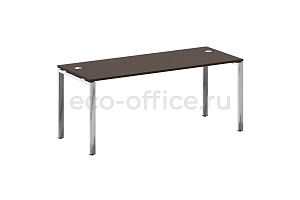 Стол рабочий руководителя METAL SYSTEM DIRECT БП.СРР-5.7 Венге Цаво / Нержавеющая сталь фото
