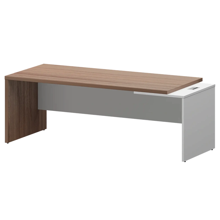 стол руководителя правый protech kz-22r темный шимо/белый фото