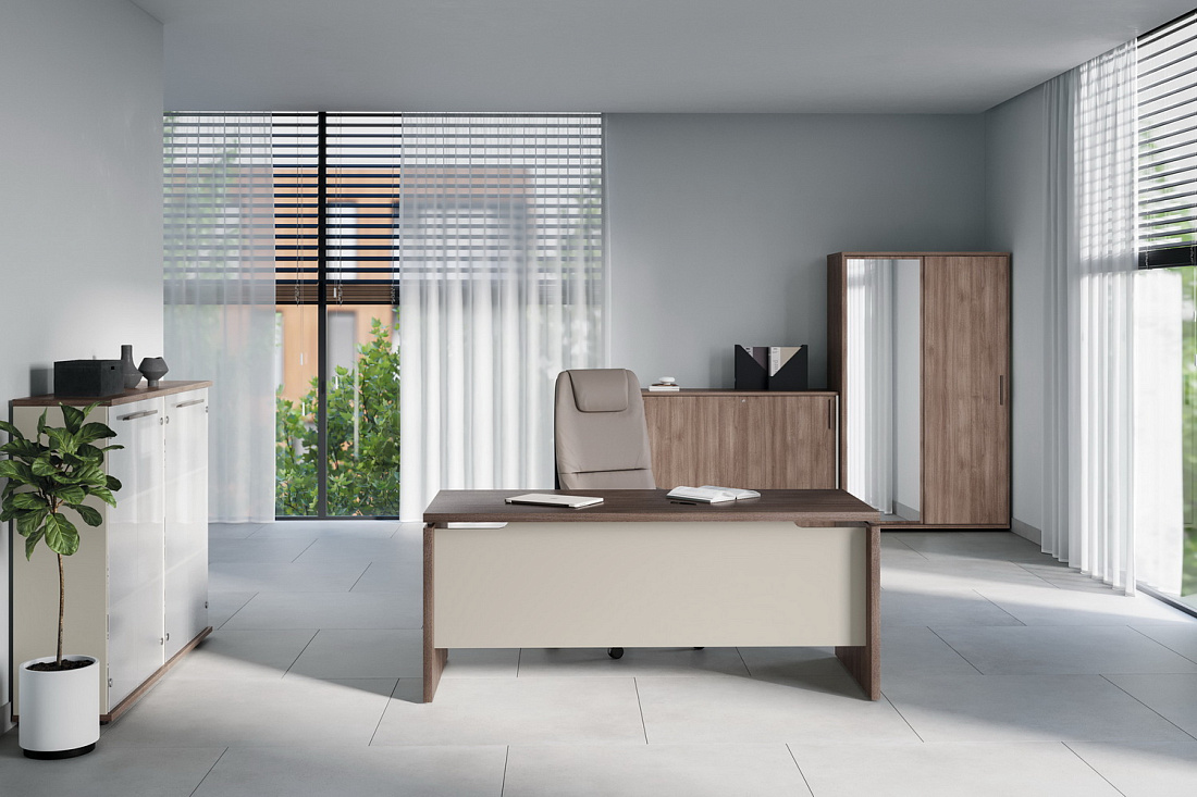 мебель для персонала new line дуб шамони тёмный фото