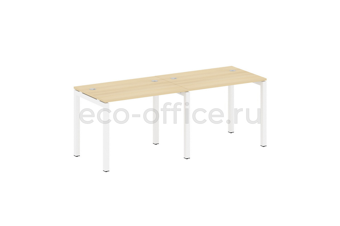 Рабочая станция на 2 рабочих места METAL SYSTEM QUATTRO 5x5 50БП.СМ-2.1 Акация Лорка / Белый металл  стоимость