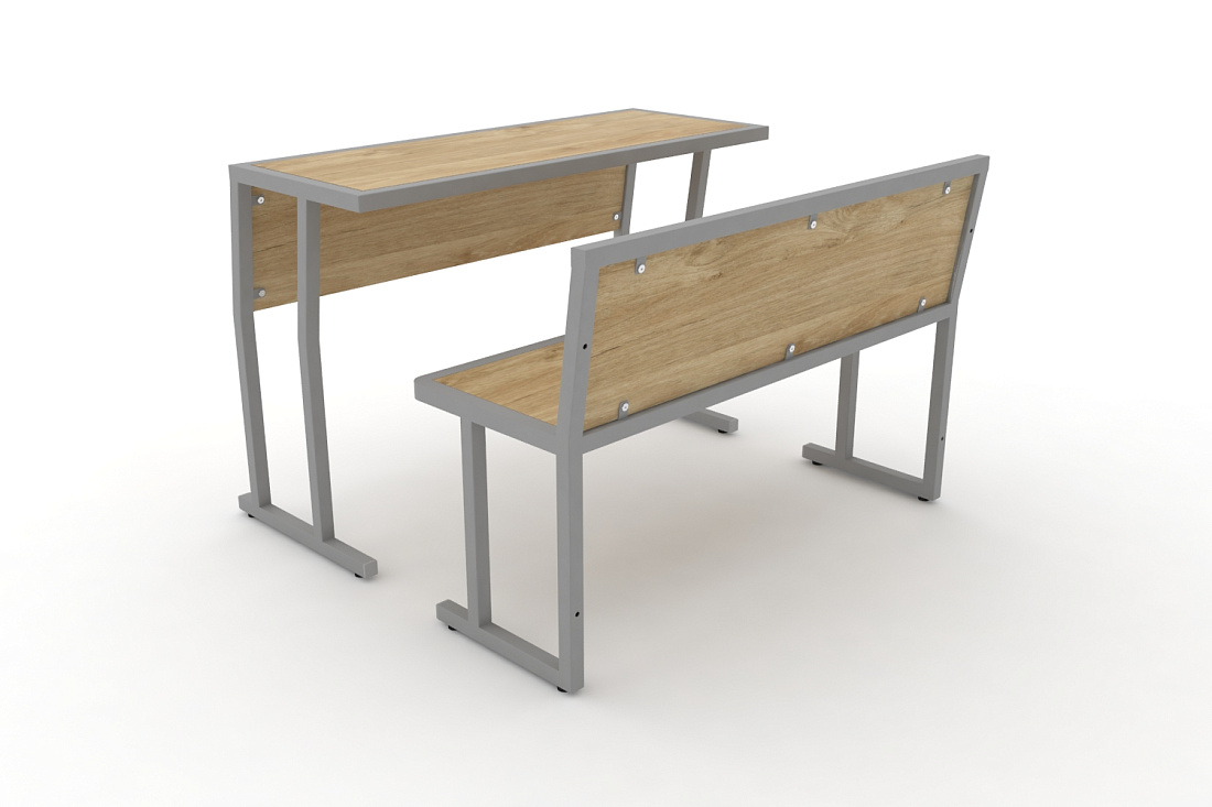 Комплект для первого ряда DESK DKN-1100SPL Тиквуд Светлый / Серый Металл  стоимость