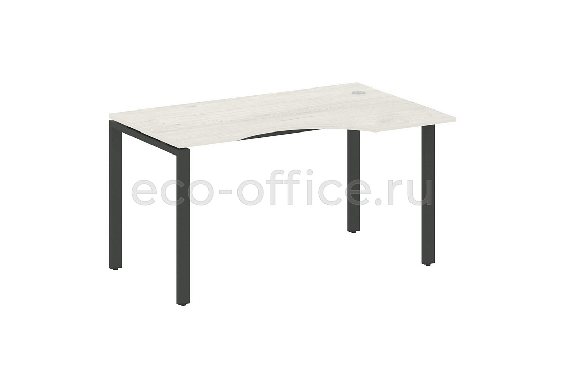Стол криволинейный правый METAL SYSTEM STYLE БП.СА-2 (R) Дуб Наварра / Антрацит металл   стоимость