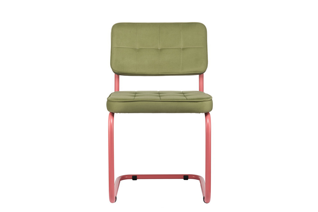 комплект конференц-кресел eco-chair colombo comfort clm-05 оливковый велюр / винтажная роза металл фото