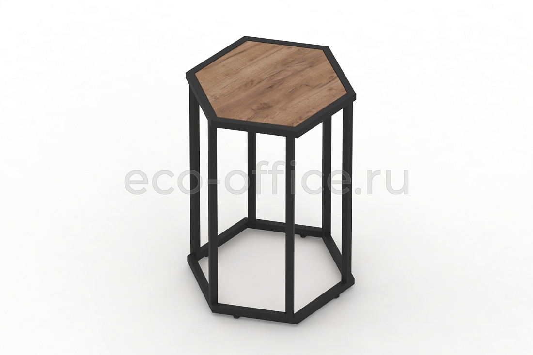 Стол журнальный HEX-600 Дуб Табак / Чёрный металл  стоимость