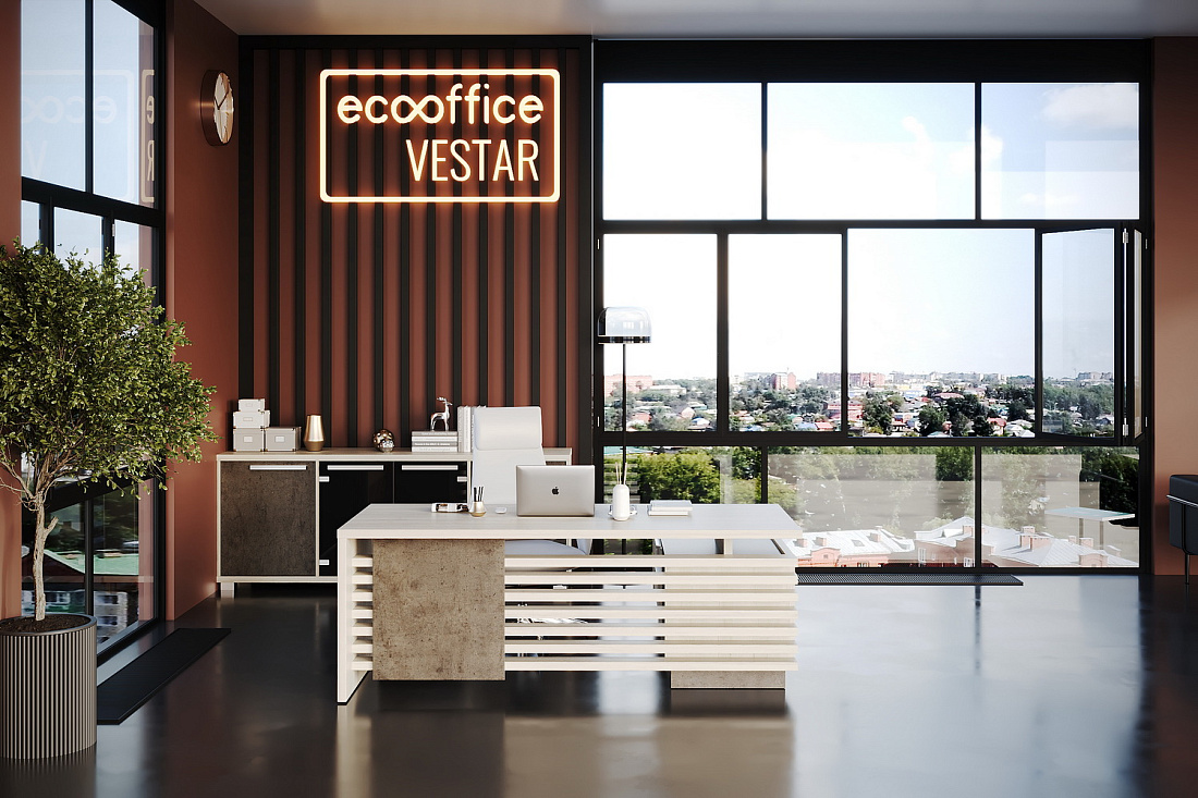 Кабинет руководителя VESTAR Дуб Галифакс / Бетон Чикаго  стоимость