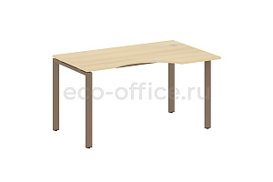 Стол криволинейный правый METAL SYSTEM STYLE БП.СА-2 (R) Акация Лорка / Мокко металл фото