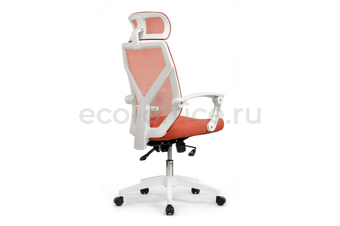 Кресло RV Chair OLIVER W-203 AC Белый пластик / Оранжевая ткань стоимость