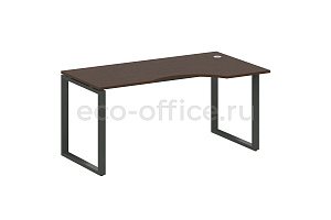 Стол криволинейный правый METAL SYSTEM STYLE БО.СА-1 (R) Венге Цаво / Антрацит металл фото