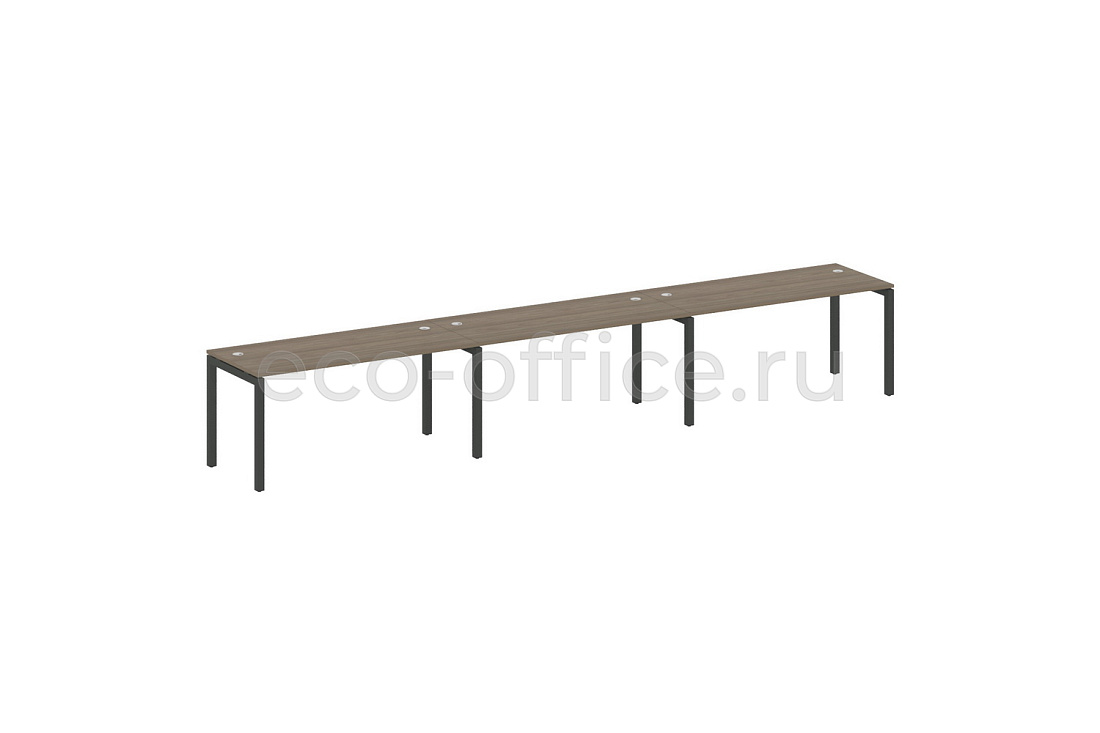 Рабочая станция на 3 рабочих места METAL SYSTEM QUATTRO 5x5 50БП.СМ-3.4 Вяз Благородный / Антрацит металл   стоимость