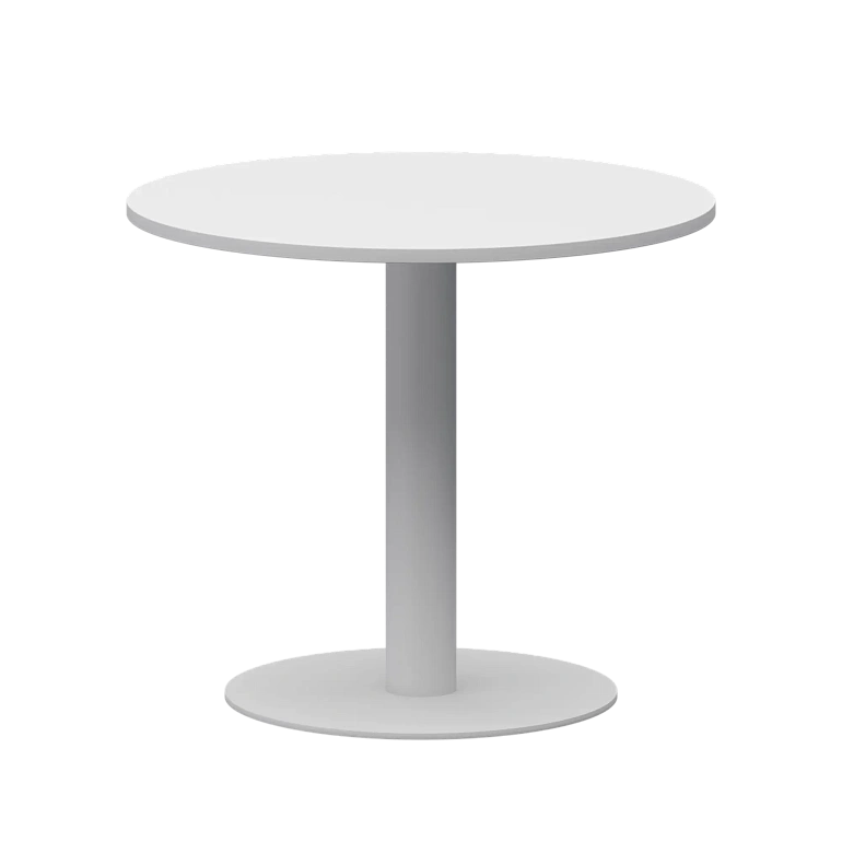 стол круглый protech ам-д90 белый/белый фото