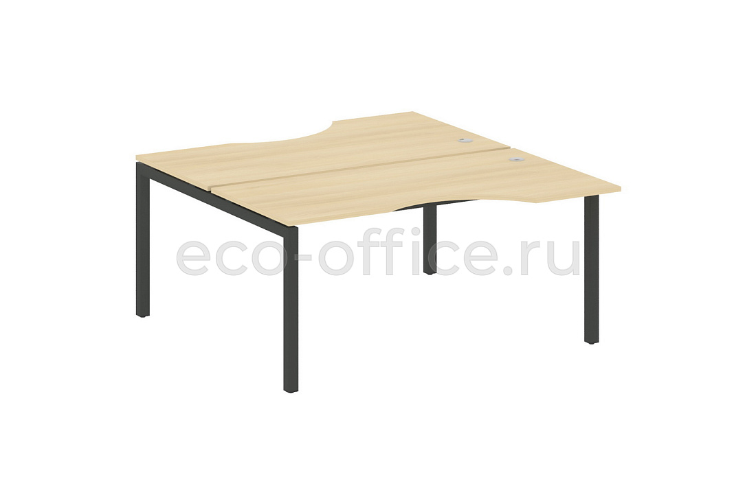 Рабочая станция криволинейная METAL SYSTEM QUATTRO 5x5 50БП.РАС-СА-2.1 Акация Лорка / Антрацит металл купить в Москве