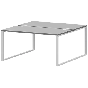 Бенч двойной на 2 рабочих места Protech АМБ.О-002 Серый/Белый фото