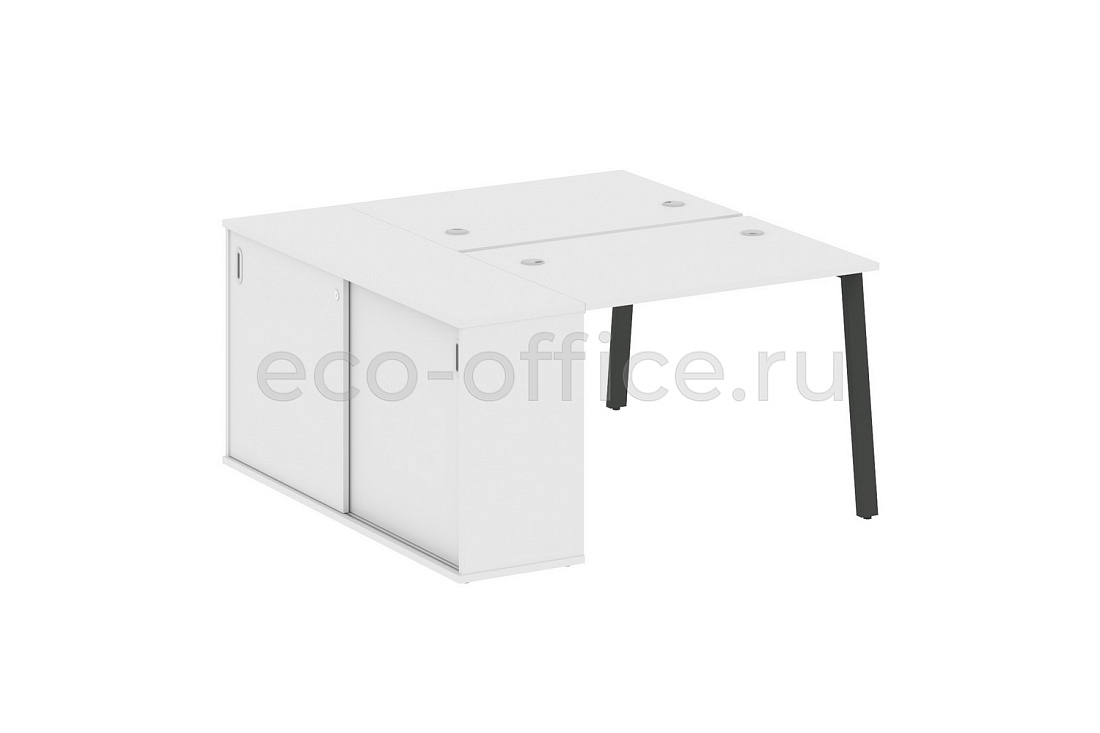 Рабочая станция с опорным шкафом-купе METAL SYSTEM STYLE БА.РС-СШК-1.1 Белый / Антрацит металл  стоимость