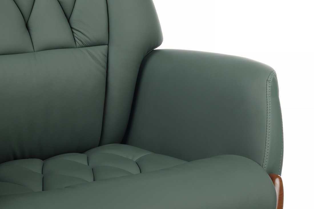 кресло руководителя rv design byron ys1505a зелёная кожа фото
