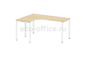 Стол криволинейный левый METAL SYSTEM STYLE БП.СА-4 (L) Акация Лорка / Белый металл фото