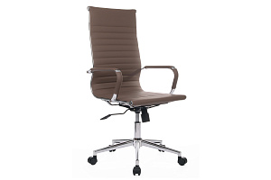 Кресло руководителя RV Chair HUGO 6002-1SE Коричневая экокожа фото